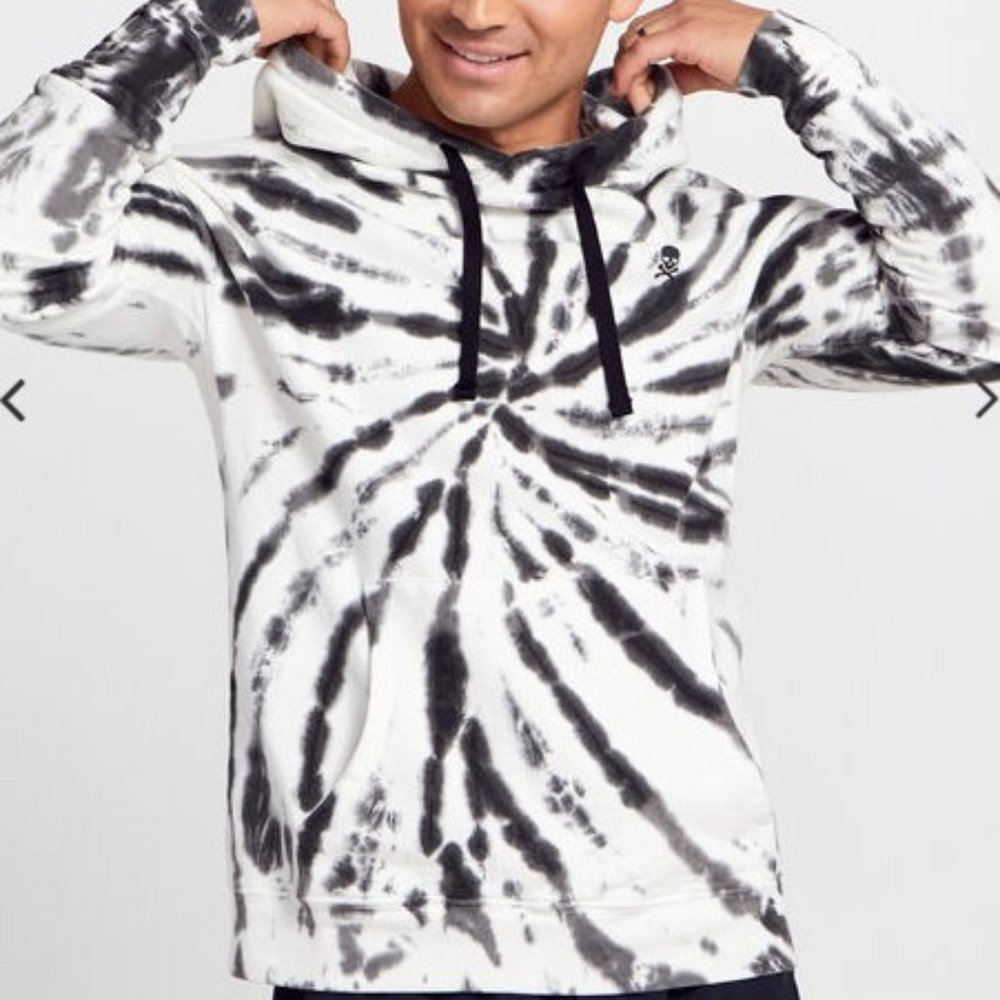 SOUL BY SOULCYCLE Unisex Black & White Tie-Dye Hoodie